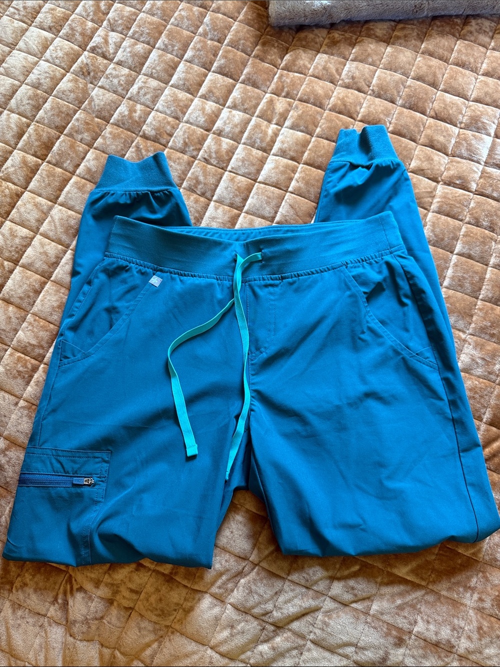 Figs Teal Drawstring Jogger Pants